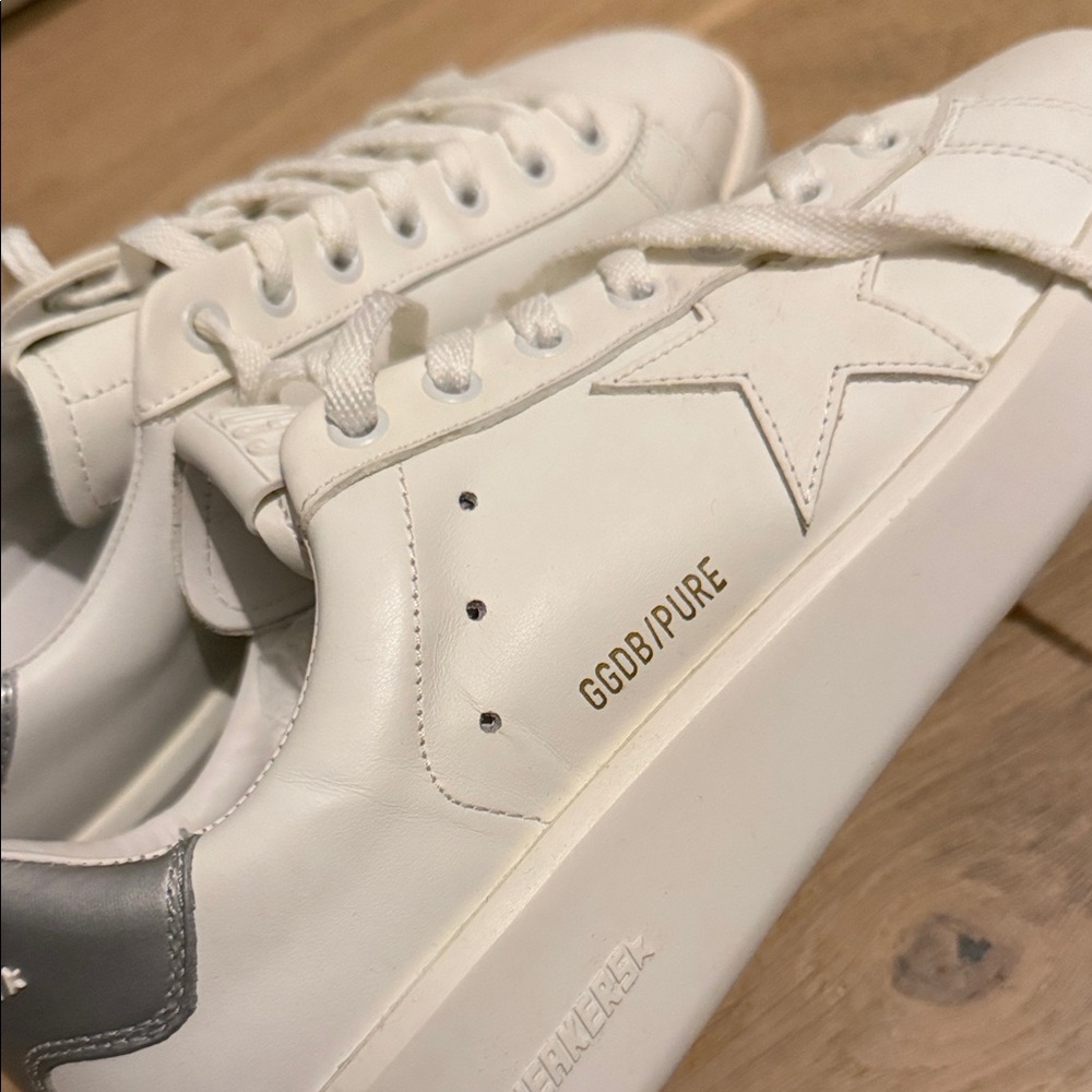 Golden Goose White and Silver Women's Sneakers